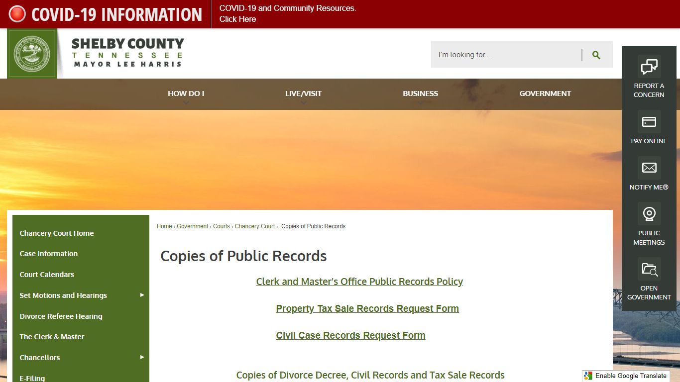 Copies of Public Records | Shelby County, TN - Official Website